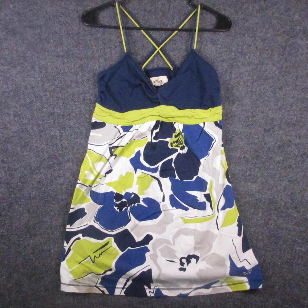Hollister Dress Womens Medium Multicolor Floral Empire Waist Strappy Sundress
